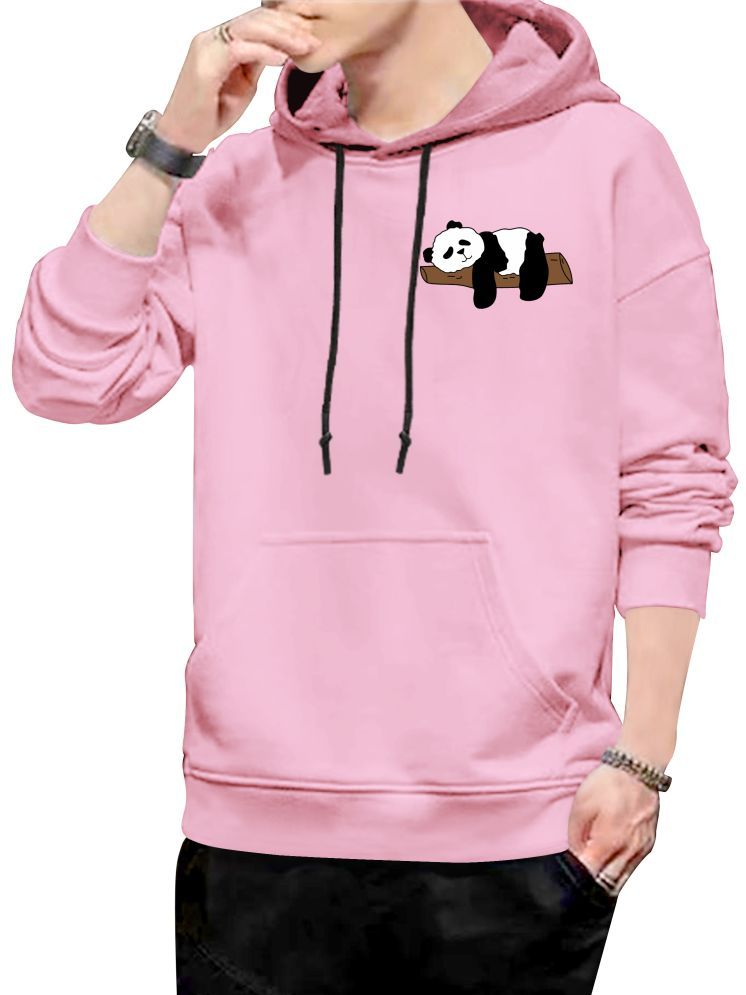     			fashion and youth Cotton Blend Hooded Men's Sweatshirt - Pink ( Pack of 1 )