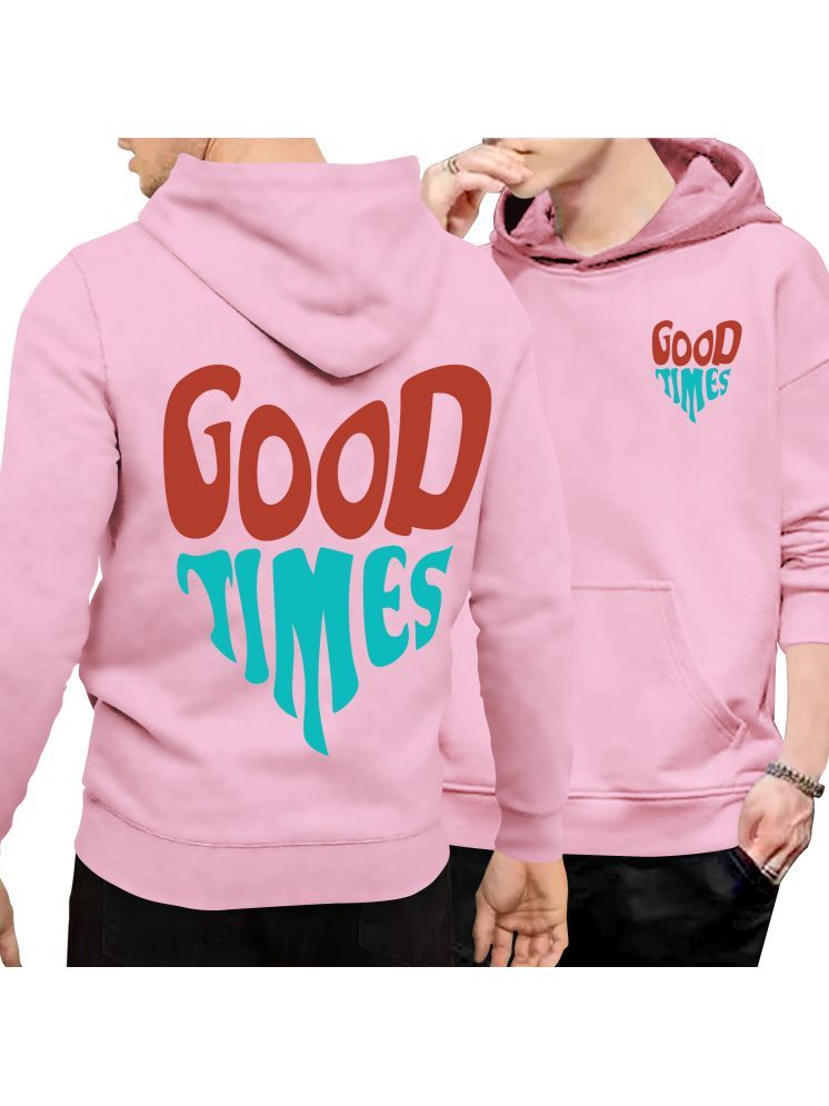     			fashion and youth Cotton Blend Hooded Men's Sweatshirt - Pink ( Pack of 1 )