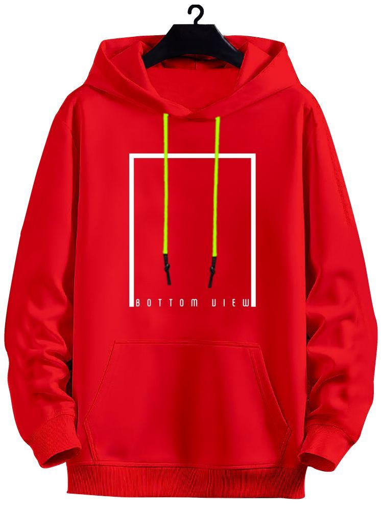     			fashion and youth Cotton Blend Hooded Men's Sweatshirt - Red ( Pack of 1 )