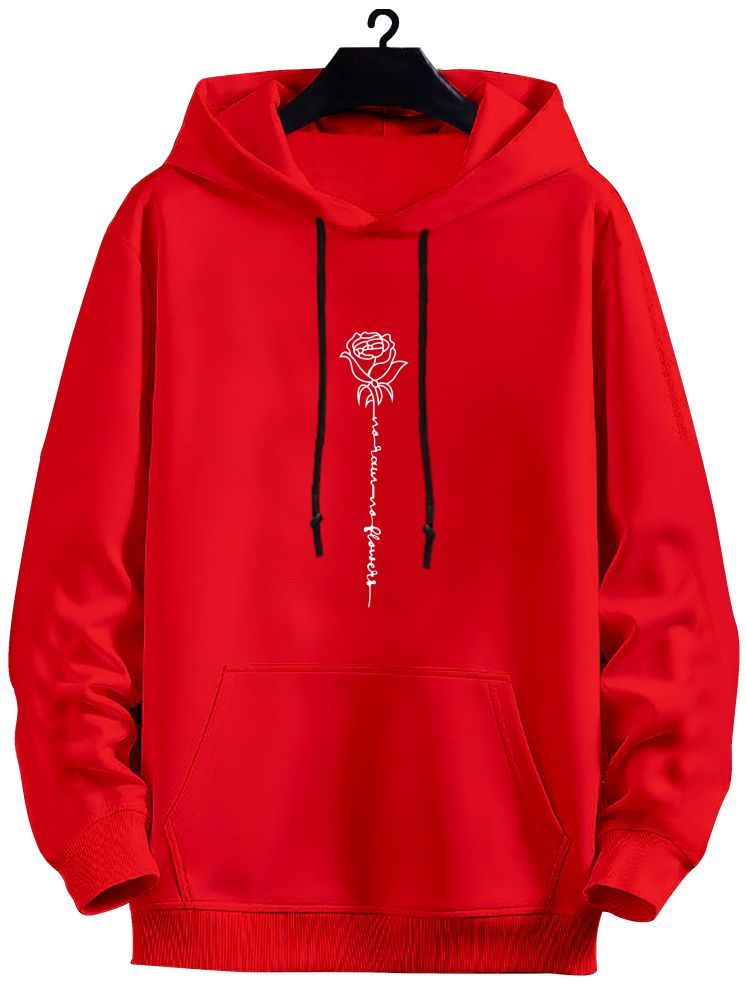     			fashion and youth Cotton Blend Hooded Men's Sweatshirt - Red ( Pack of 1 )