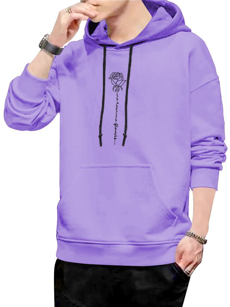     			fashion and youth Cotton Blend Hooded Men's Sweatshirt - Purple ( Pack of 1 )