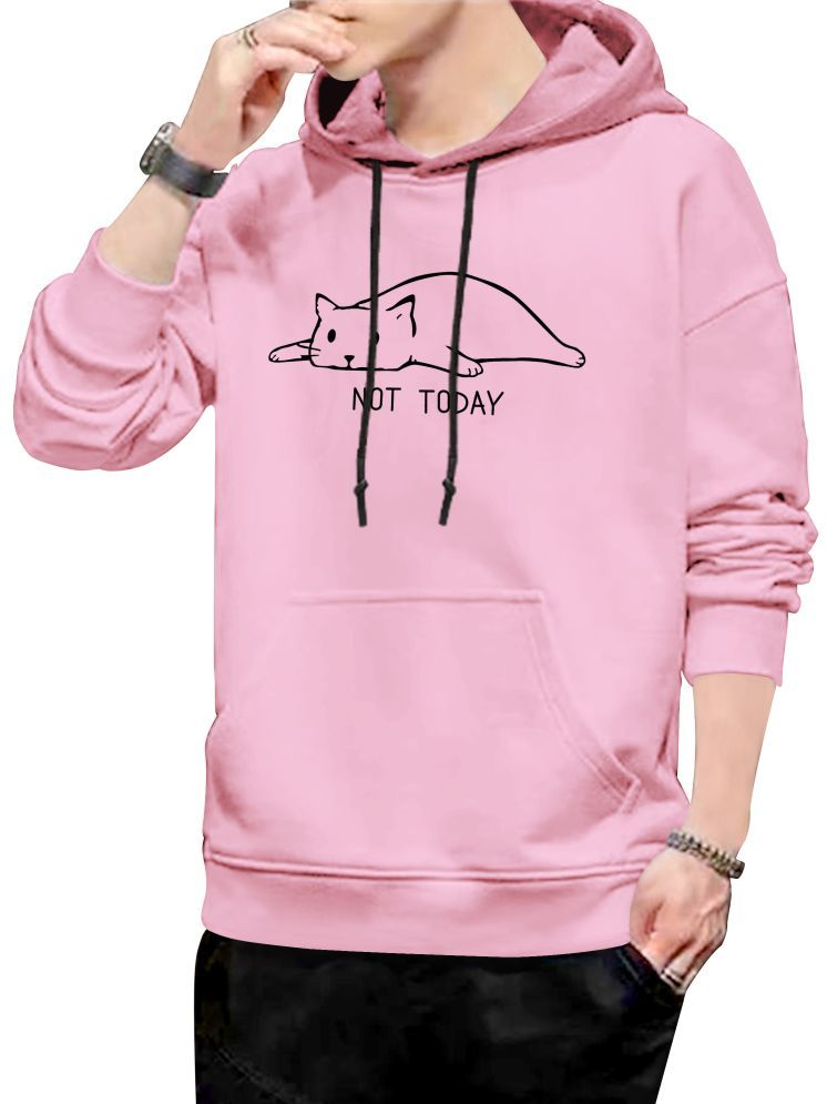     			fashion and youth Cotton Blend Hooded Men's Sweatshirt - Pink ( Pack of 1 )