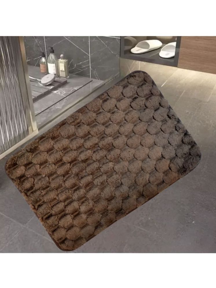     			mahek accessories Anti-skid Microfibre Bath Mat 40x60 cm ( Pack of 1 ) - Brown