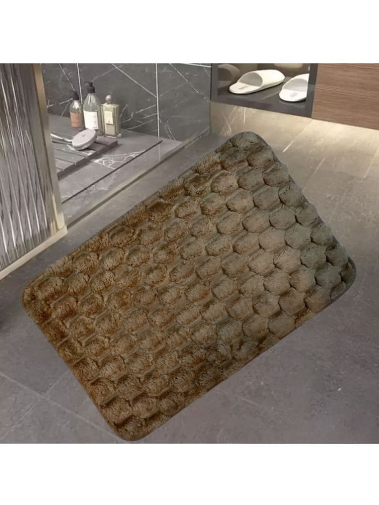     			mahek accessories Anti-skid Microfibre Bath Mat 40x60 cm ( Pack of 1 ) - Brown