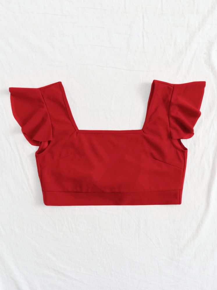     			Aahwan Red Polyester Women's Crop Top ( Pack of 1 )