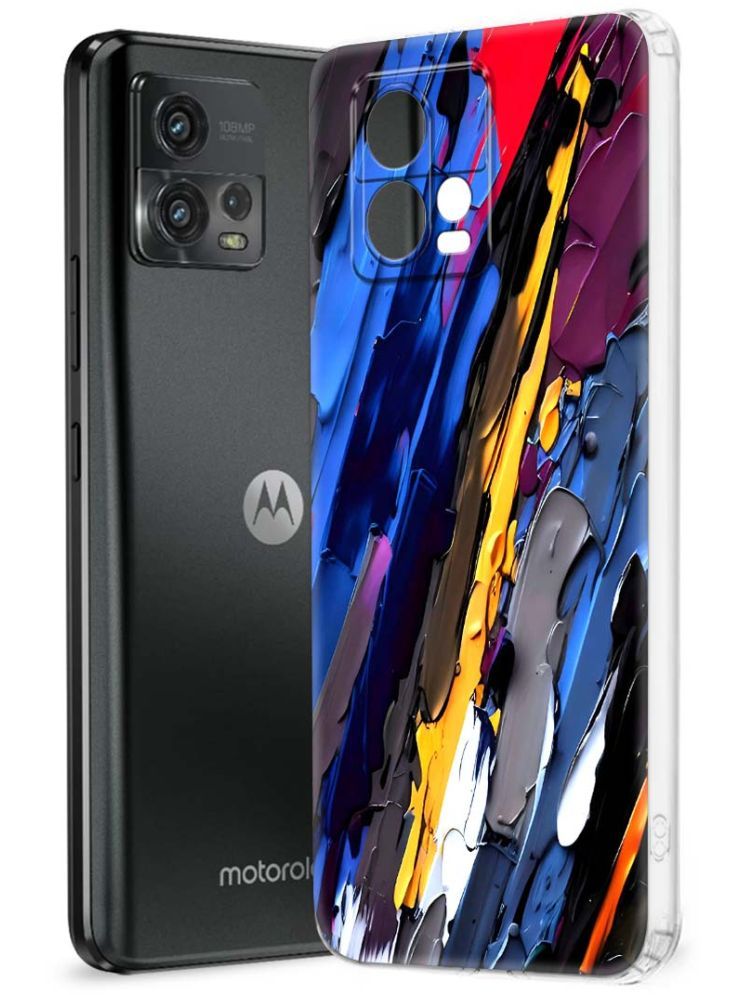     			NBOX Multicolor Printed Back Cover Silicon Compatible For Motorola G72 ( Pack of 1 )