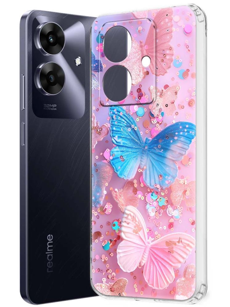     			NBOX Multicolor Printed Back Cover Silicon Compatible For Realme Narzo N61 ( Pack of 1 )