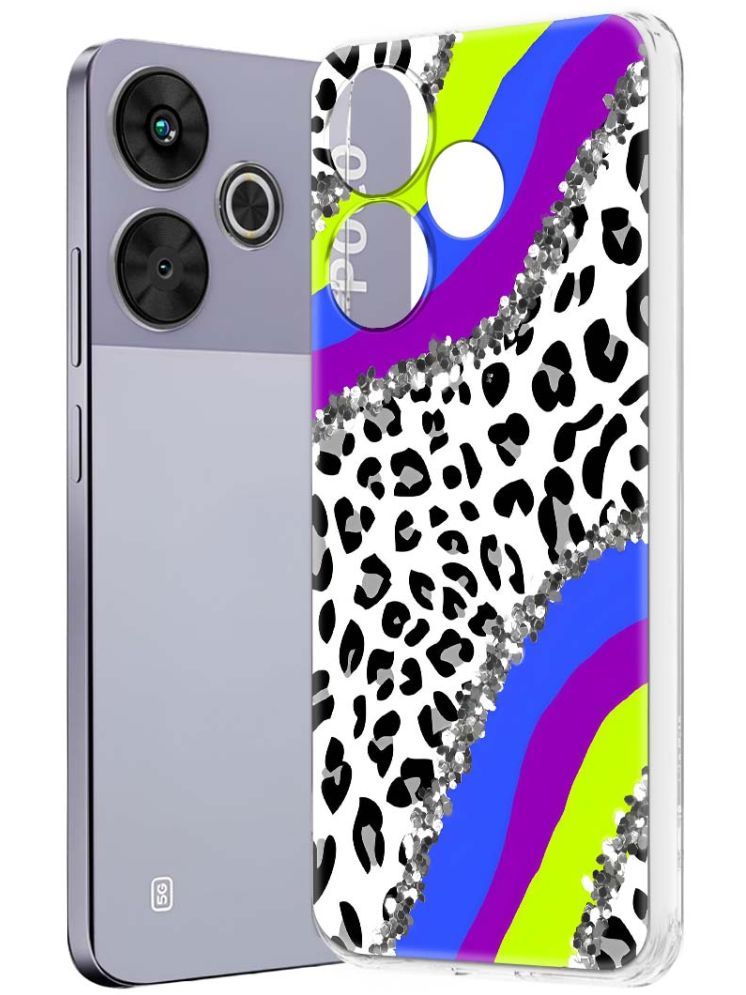     			NBOX Multicolor Printed Back Cover Silicon Compatible For Poco M6 Plus 5G ( Pack of 1 )