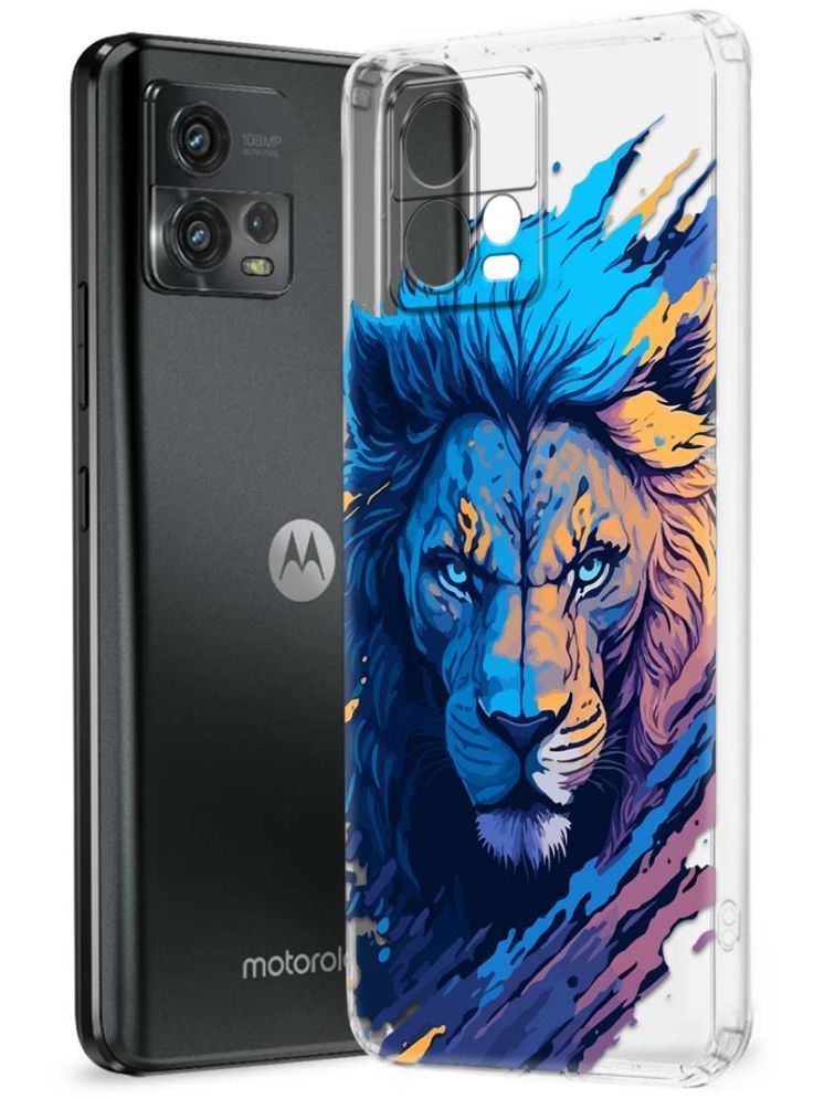     			NBOX Multicolor Printed Back Cover Silicon Compatible For Motorola G72 ( Pack of 1 )