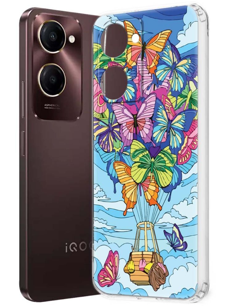     			NBOX Multicolor Printed Back Cover Silicon Compatible For iQOO Z9 Lite 5G ( Pack of 1 )