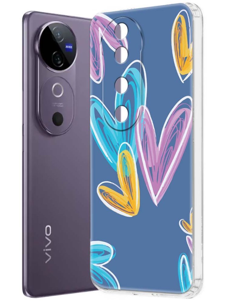     			NBOX Multicolor Printed Back Cover Silicon Compatible For Vivo V40 5G ( Pack of 1 )