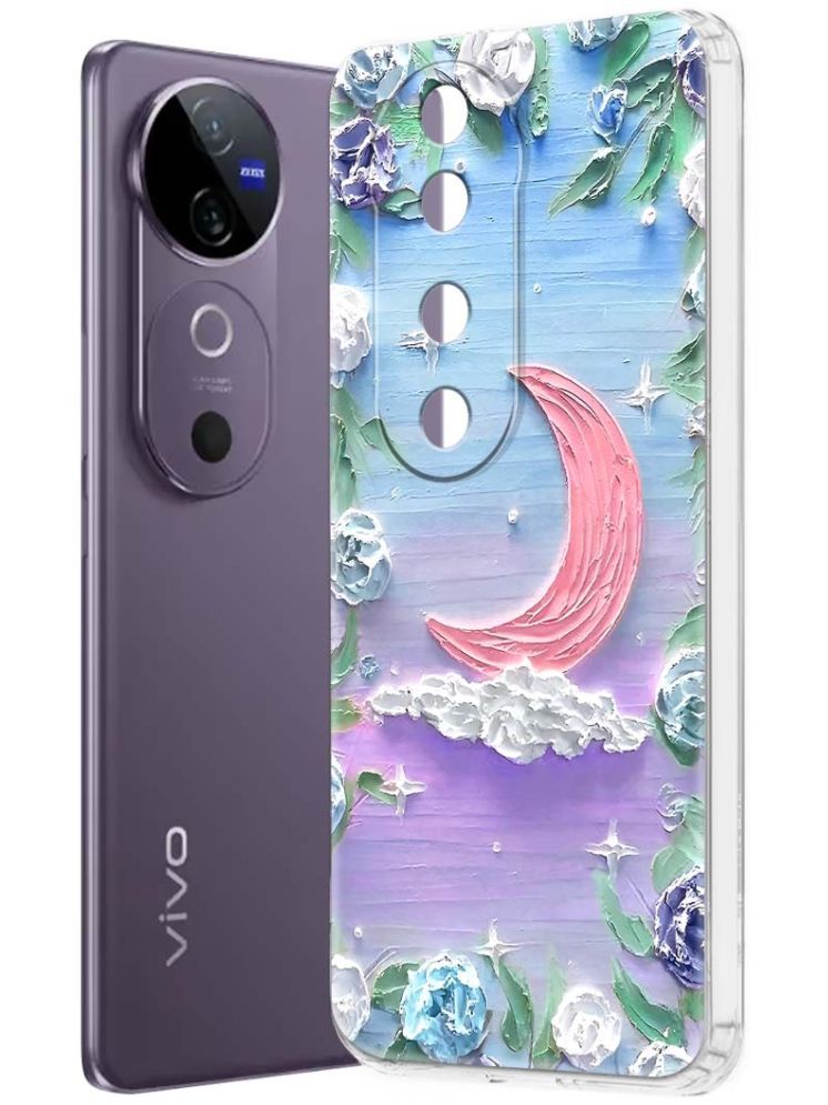     			NBOX Multicolor Printed Back Cover Silicon Compatible For Vivo V40 5G ( Pack of 1 )