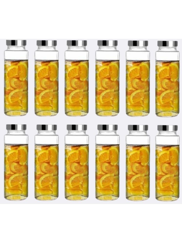     			1st Time Glass Container Jar Glass Transparent Utility Container ( Set of 12 )