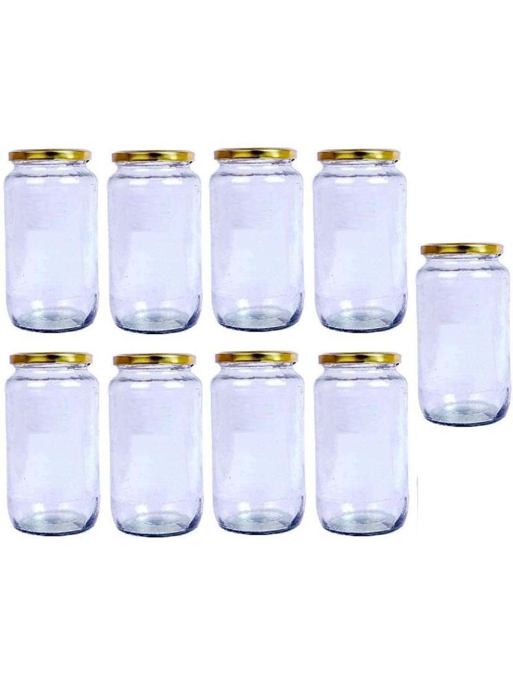     			1st Time Glass Container Jar Glass Transparent Utility Container ( Set of 9 )