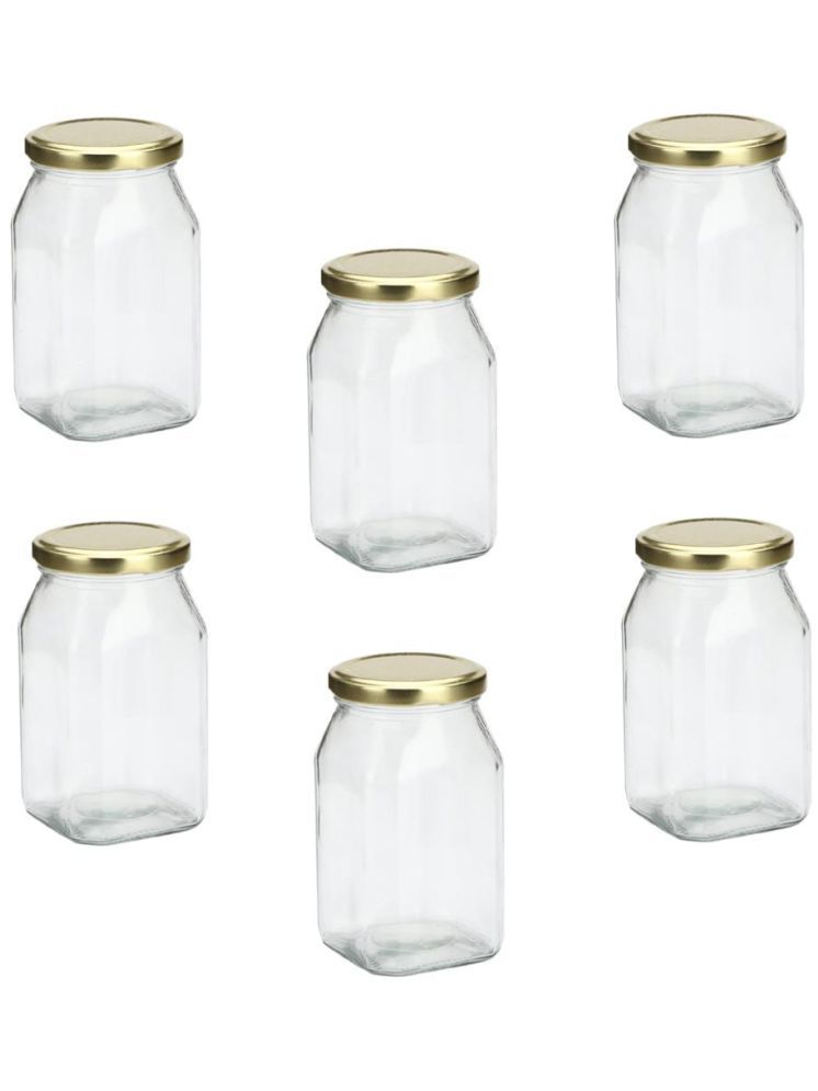     			1st Time Glass Container Jar Glass Transparent Utility Container ( Set of 6 )