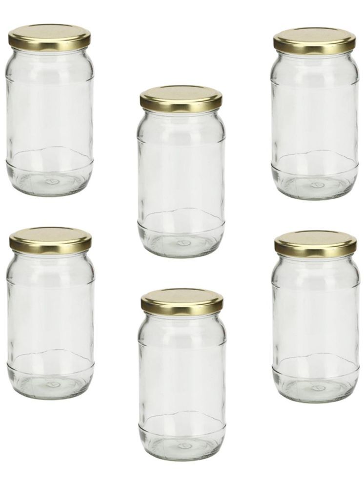     			1st Time Glass Container Jar Glass Transparent Utility Container ( Set of 6 )