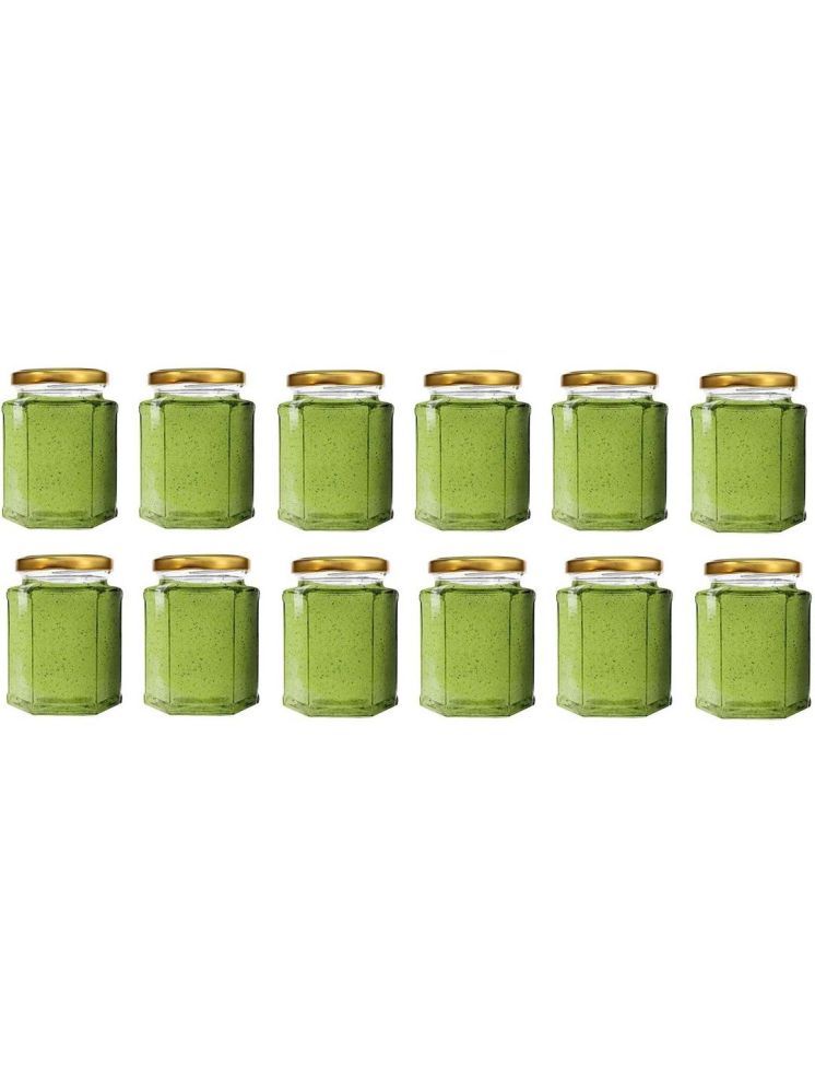     			1st Time Glass Container Jar Glass Transparent Utility Container ( Set of 12 )