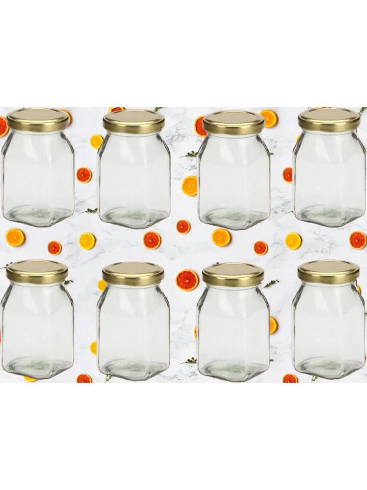     			1st Time Glass Container Jar Glass Transparent Utility Container ( Set of 8 )