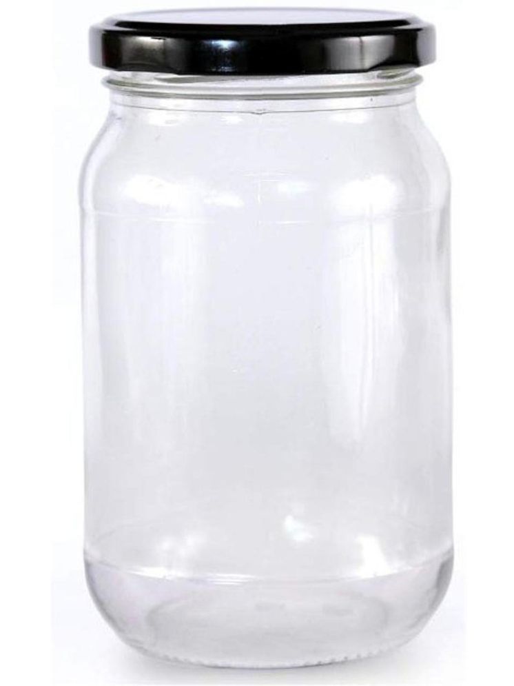     			1st Time Glass Container Jar Glass Transparent Cookie Container ( Set of 1 )