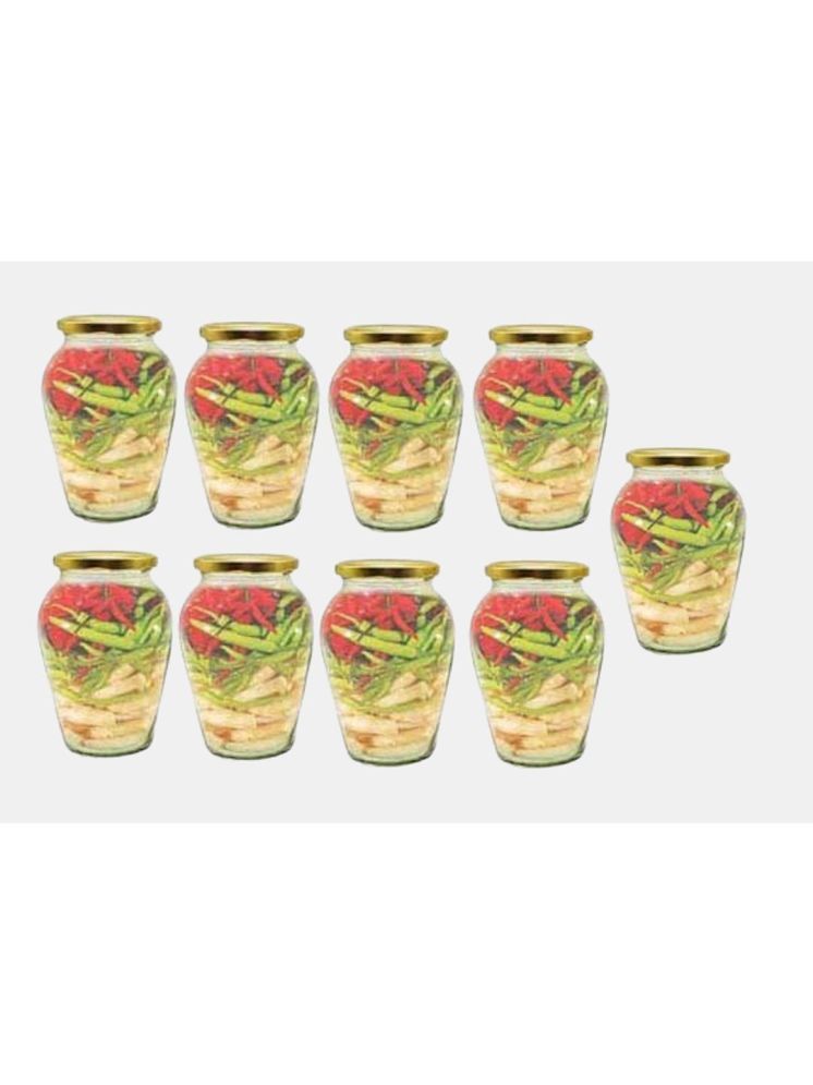     			1st Time Glass Container Jar Glass Transparent Utility Container ( Set of 9 )