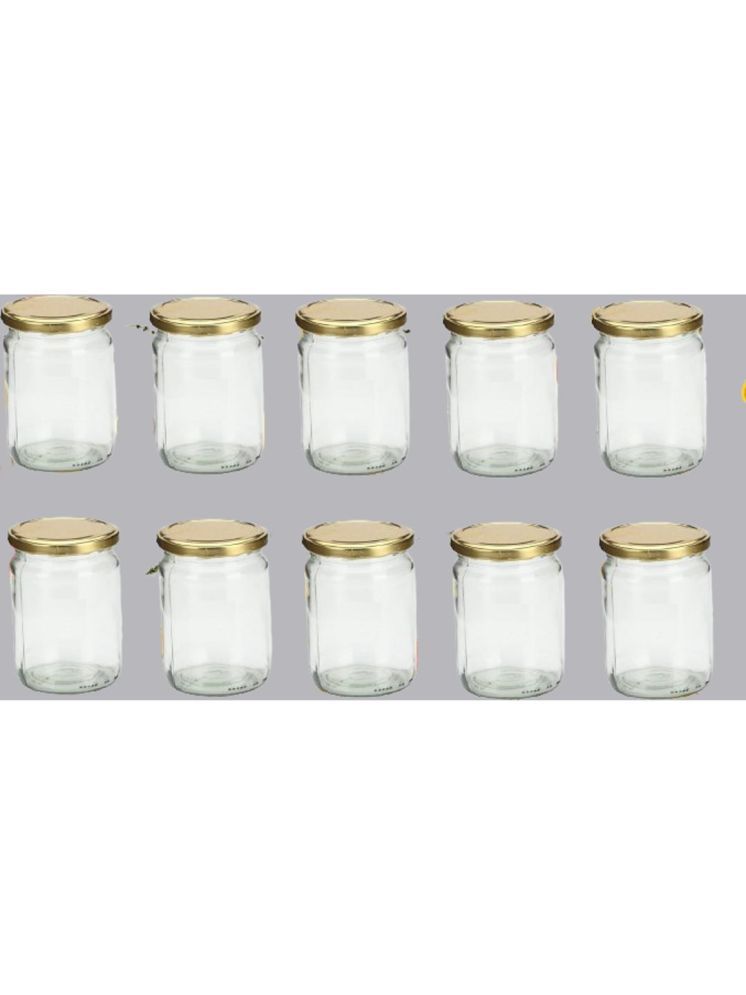     			1st Time Glass Container Jar Glass Transparent Utility Container ( Set of 10 )