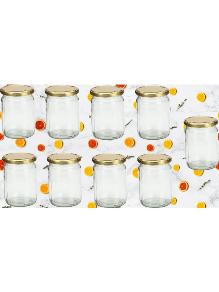     			1st Time Glass Container Jar Glass Transparent Utility Container ( Set of 9 )