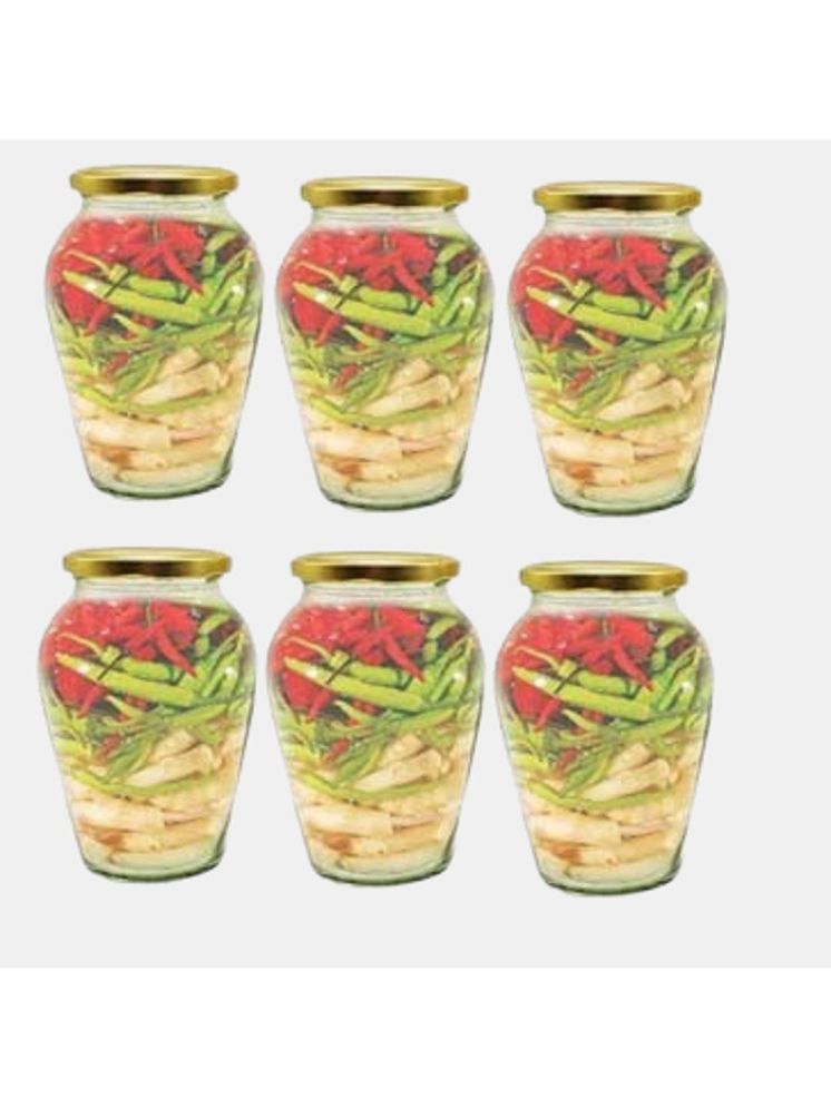     			1st Time Glass Container Jar Glass Transparent Utility Container ( Set of 6 )