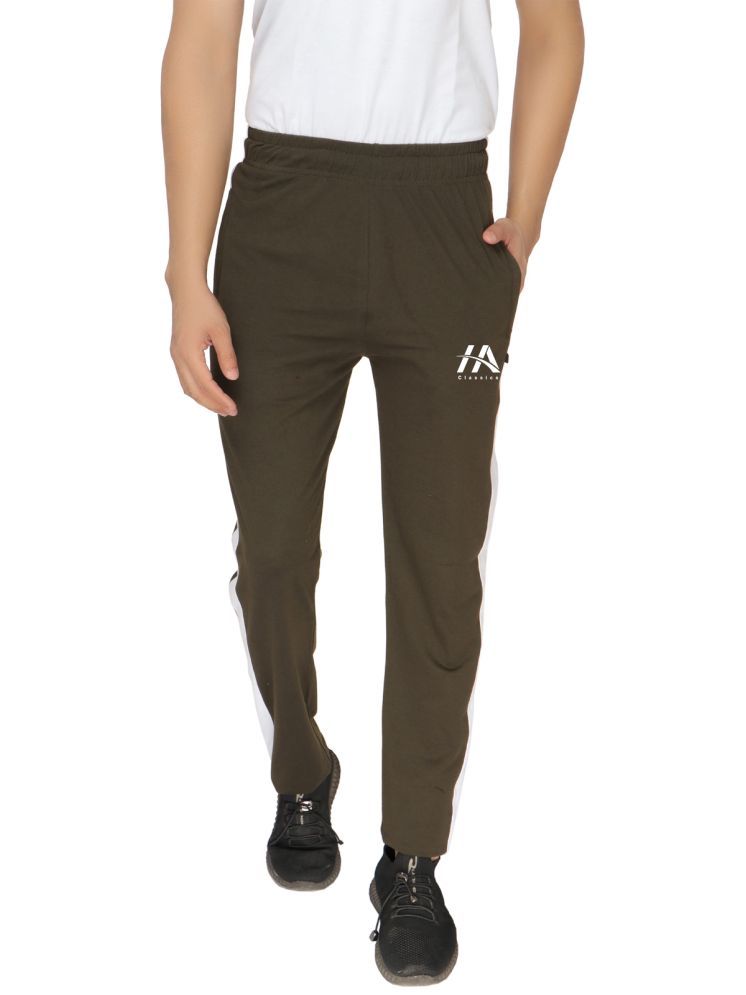     			AZF Olive Green Cotton Blend Men's Trackpants ( Pack of 1 )