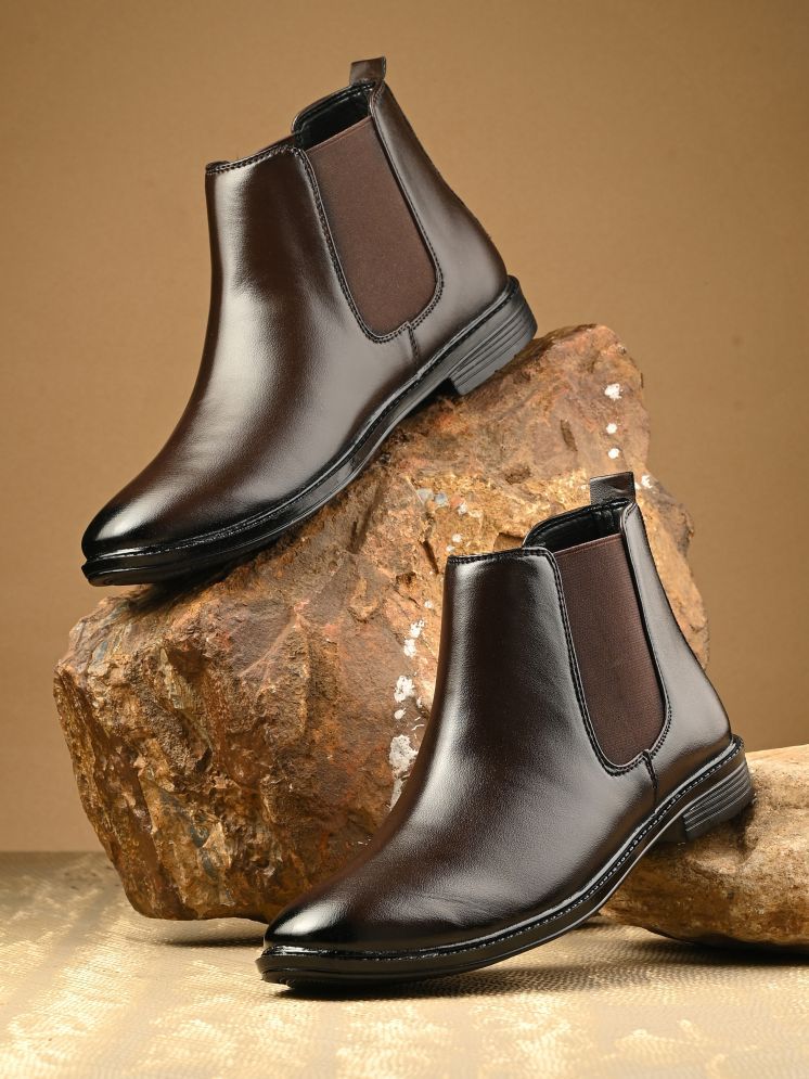     			Aadi Brown Men's Chelsea Boots