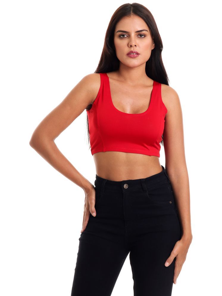     			Aura Glam Red Lycra Regular Fit Women's T-Shirt ( Pack of 1 )