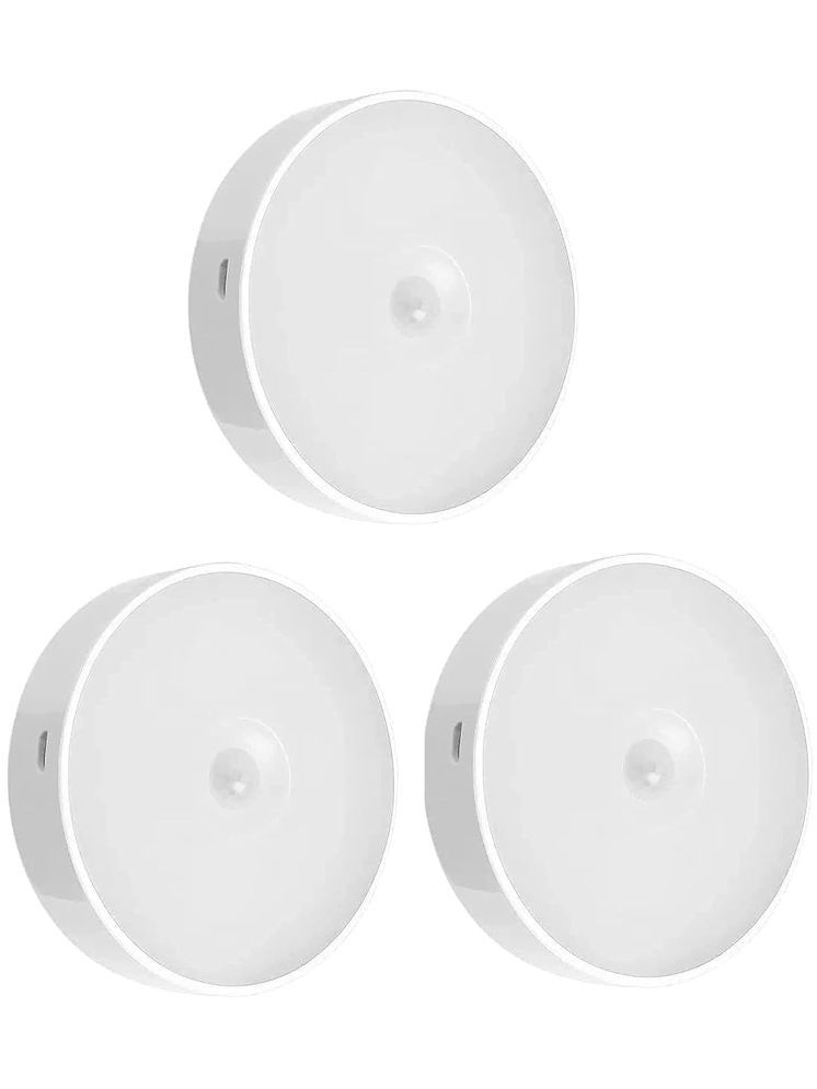     			BM Ecom Traders White Night Lamp ( Pack of 3 )