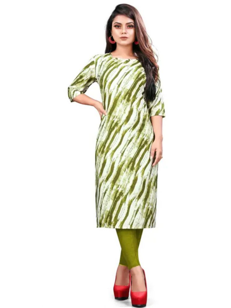     			DESIGNER DREAM Crepe Dyed Straight Women's Kurti - Green ( Pack of 1 )