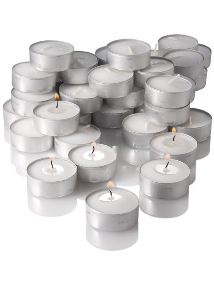     			VM SHOPPING MALL White Wax Tea Light Candle 5 cm ( Pack of 1 )