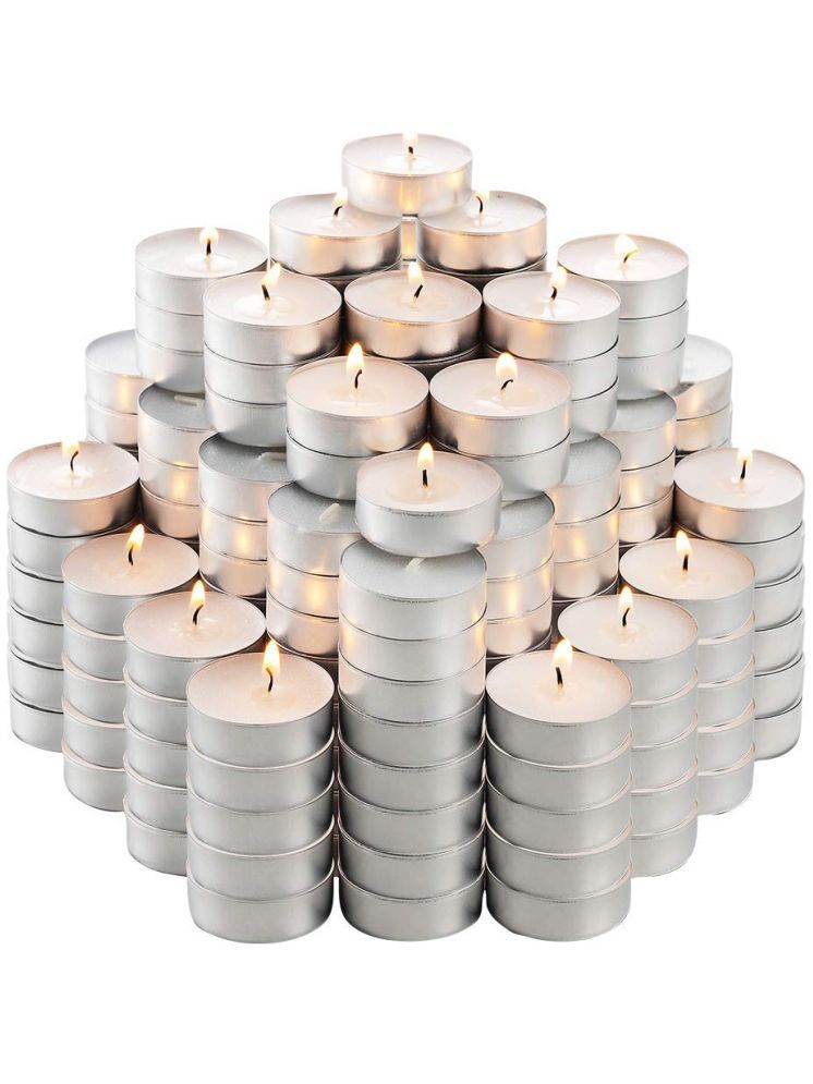     			VM SHOPPING MALL White Wax Tea Light Candle 5 cm ( Pack of 1 )