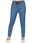 Aarika Girls Party Wear Blue Colour Beads Emballished Denim Jeans