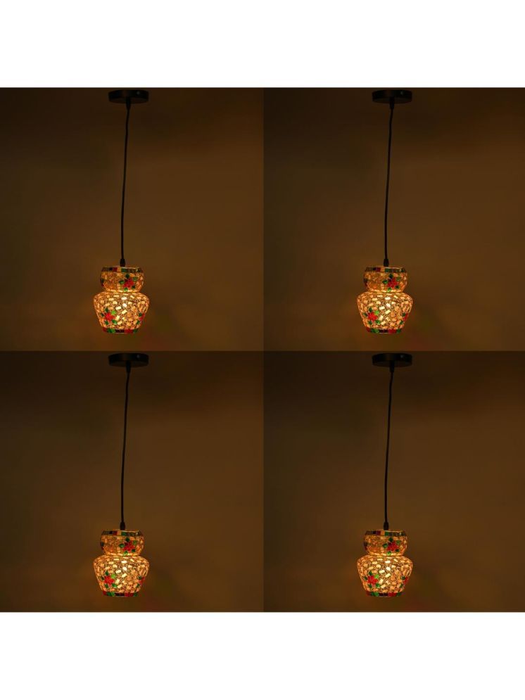     			1st Time Glass Designer Ceiling Lamp Pendant Multi - Pack of 4