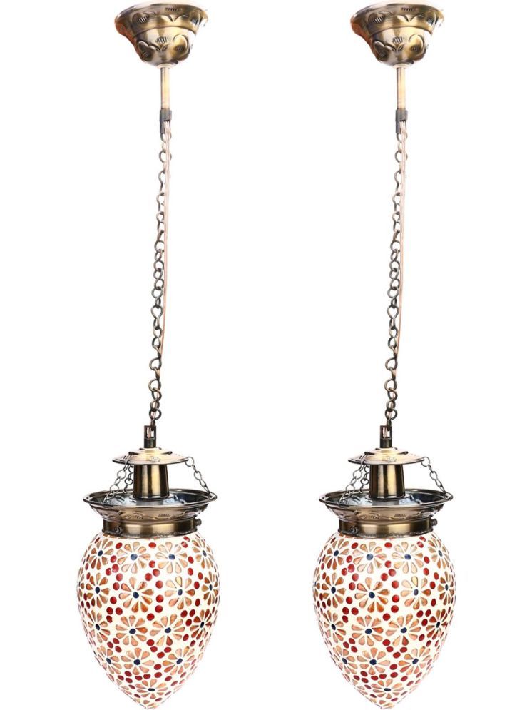     			1st Time Glass Designer Ceiling Lamp Pendant Multi - Pack of 2