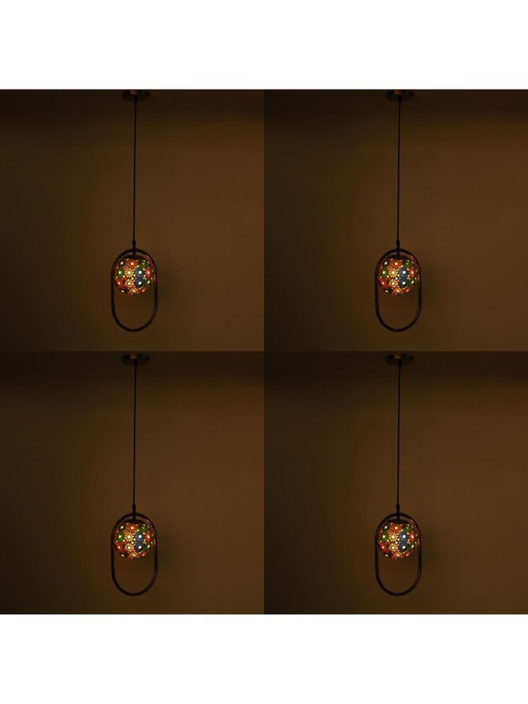     			1st Time Glass Designer Ceiling Lamp Pendant Multi - Pack of 4