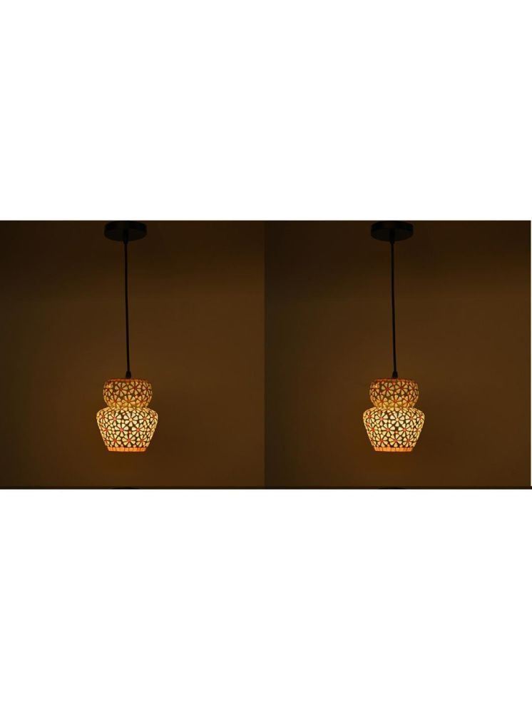     			1st Time Glass Designer Ceiling Lamp Pendant Multi - Pack of 2