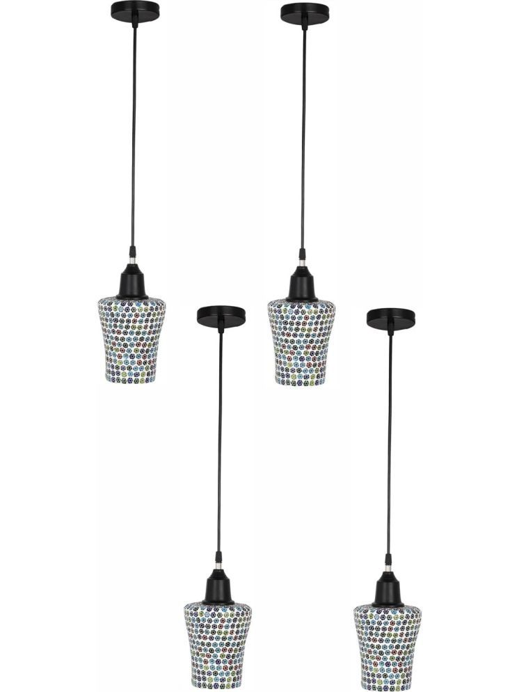     			1st Time Glass Designer Ceiling Lamp Pendant Multi - Pack of 4