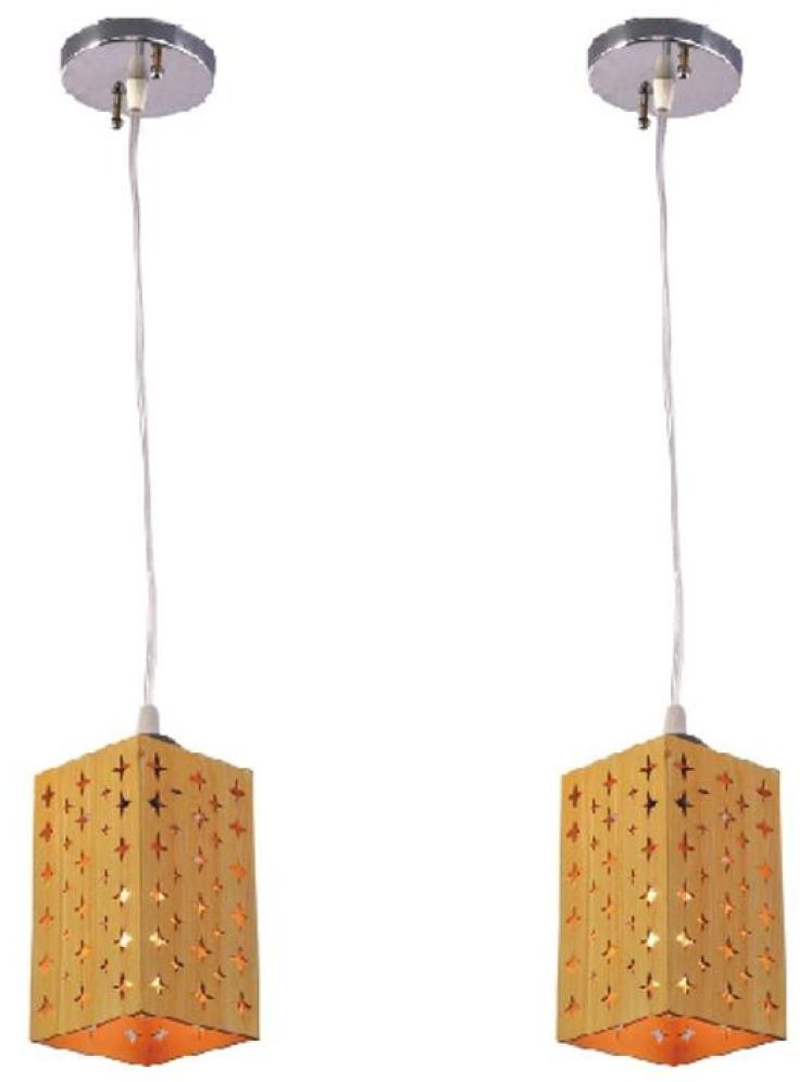     			1st Time Wood Designer Ceiling Lamp Pendant Multi - Pack of 2