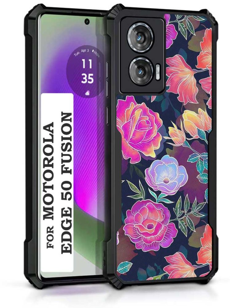     			COBERTA Multicolor Printed Back Cover Polycarbonate Compatible For Moto Edge 50 Fusion ( Pack of 1 )