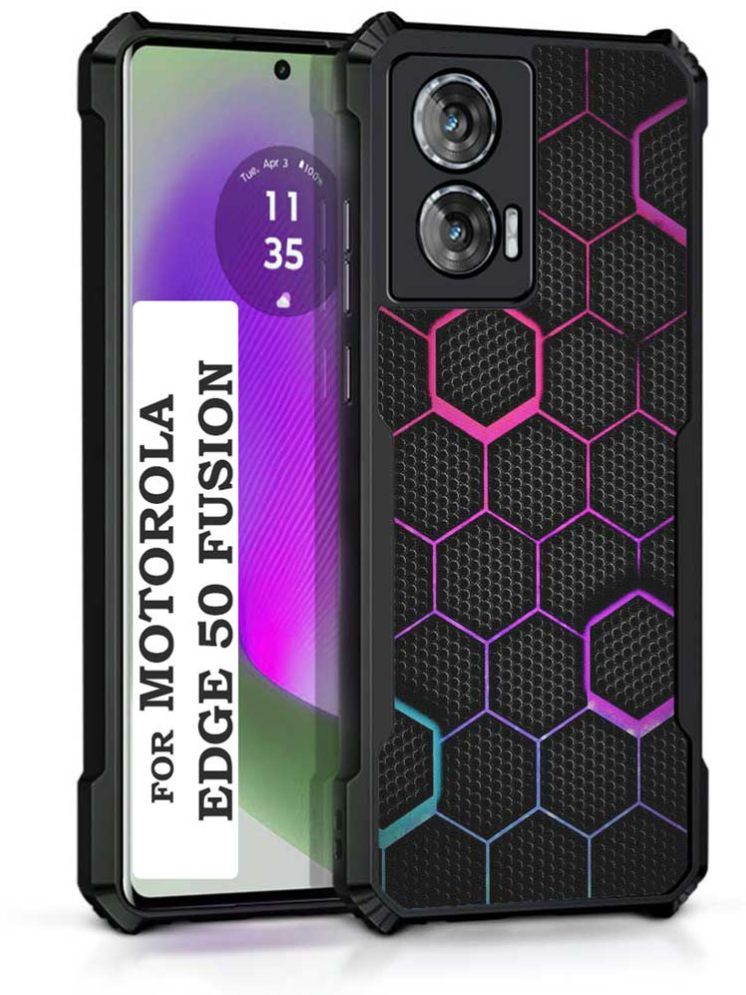     			COBERTA Multicolor Printed Back Cover Polycarbonate Compatible For Moto Edge 50 Fusion ( Pack of 1 )