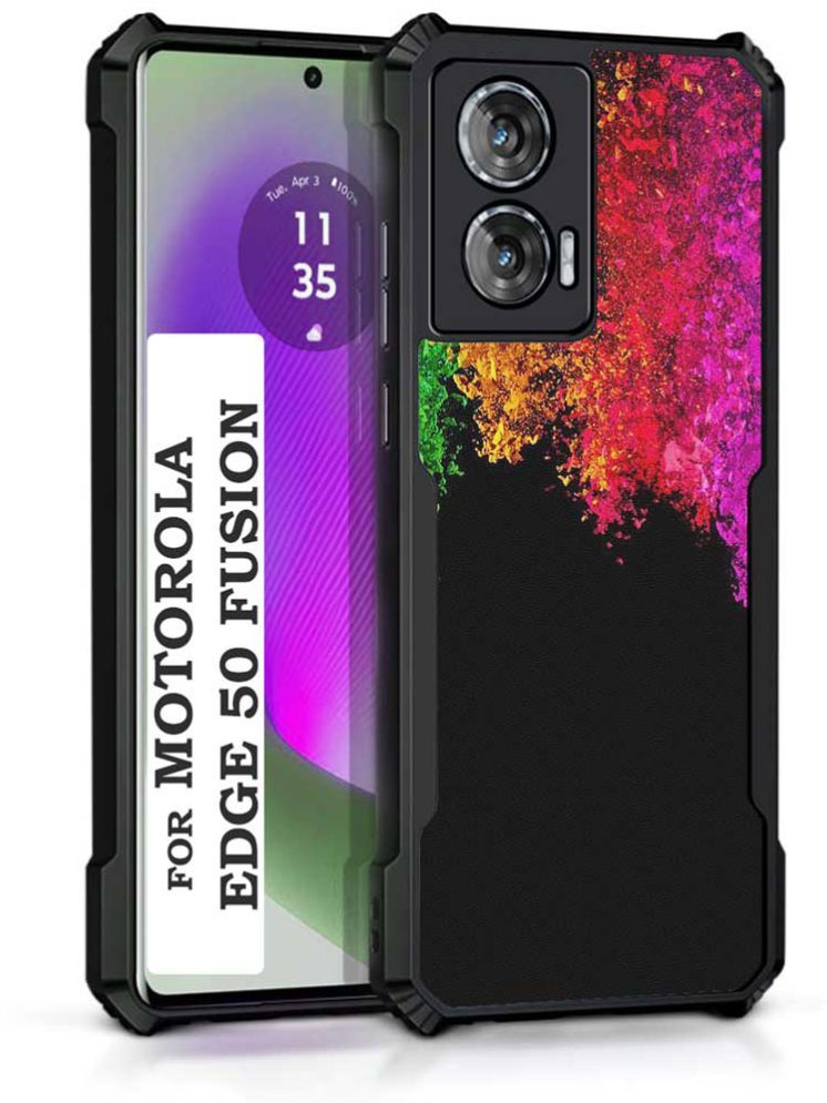     			COBERTA Multicolor Printed Back Cover Polycarbonate Compatible For Moto Edge 50 Fusion ( Pack of 1 )