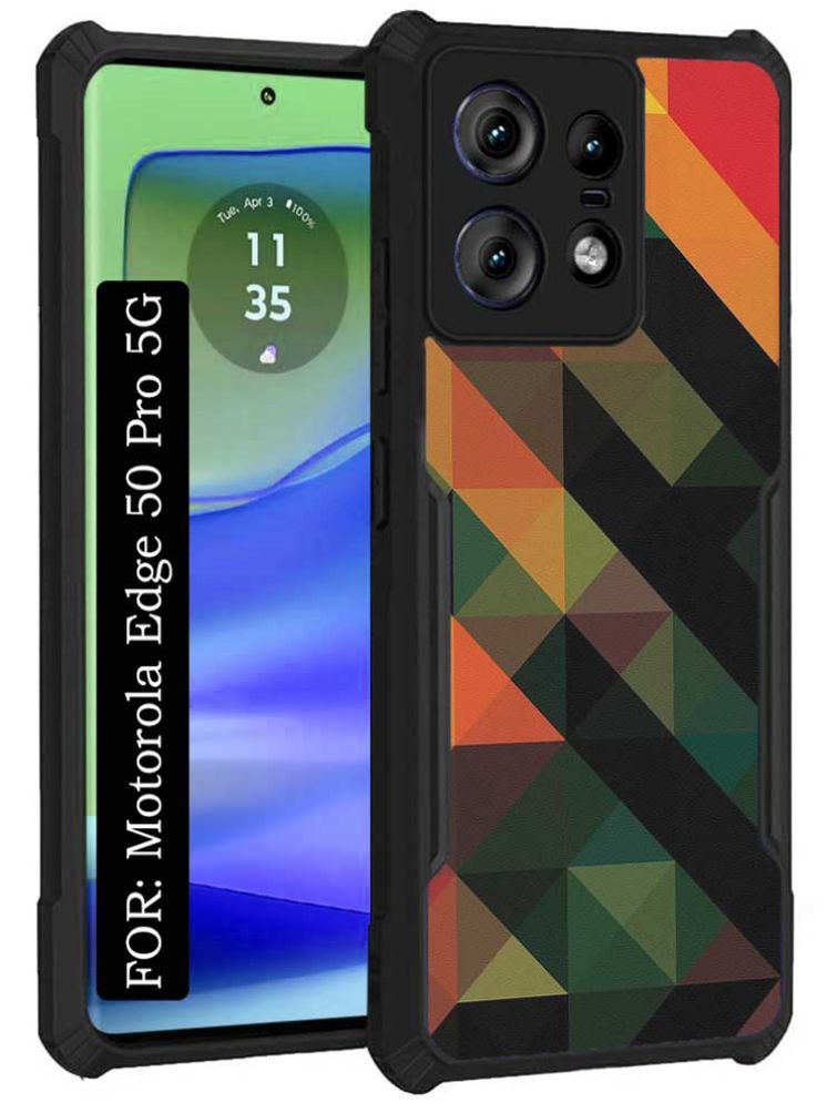     			COBERTA Multicolor Printed Back Cover Polycarbonate Compatible For Motorola Edge 50 Pro 5G ( Pack of 1 )