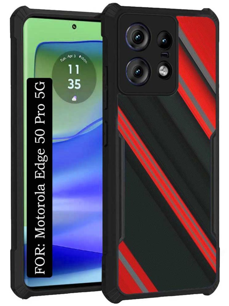     			COBERTA Multicolor Printed Back Cover Polycarbonate Compatible For Motorola Edge 50 Pro 5G ( Pack of 1 )