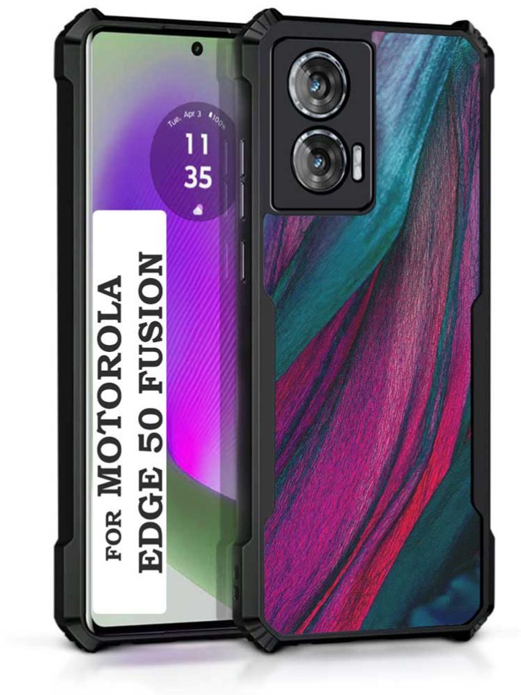     			COBERTA Multicolor Printed Back Cover Polycarbonate Compatible For Moto Edge 50 Fusion ( Pack of 1 )