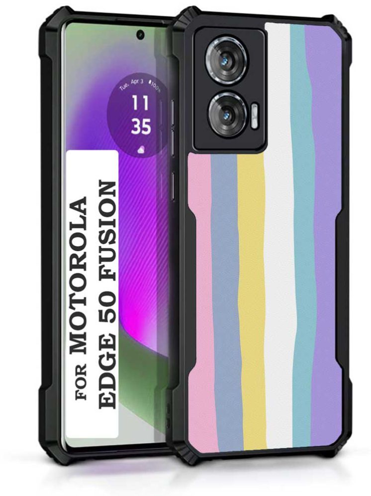     			COBERTA Multicolor Printed Back Cover Polycarbonate Compatible For Moto Edge 50 Fusion ( Pack of 1 )