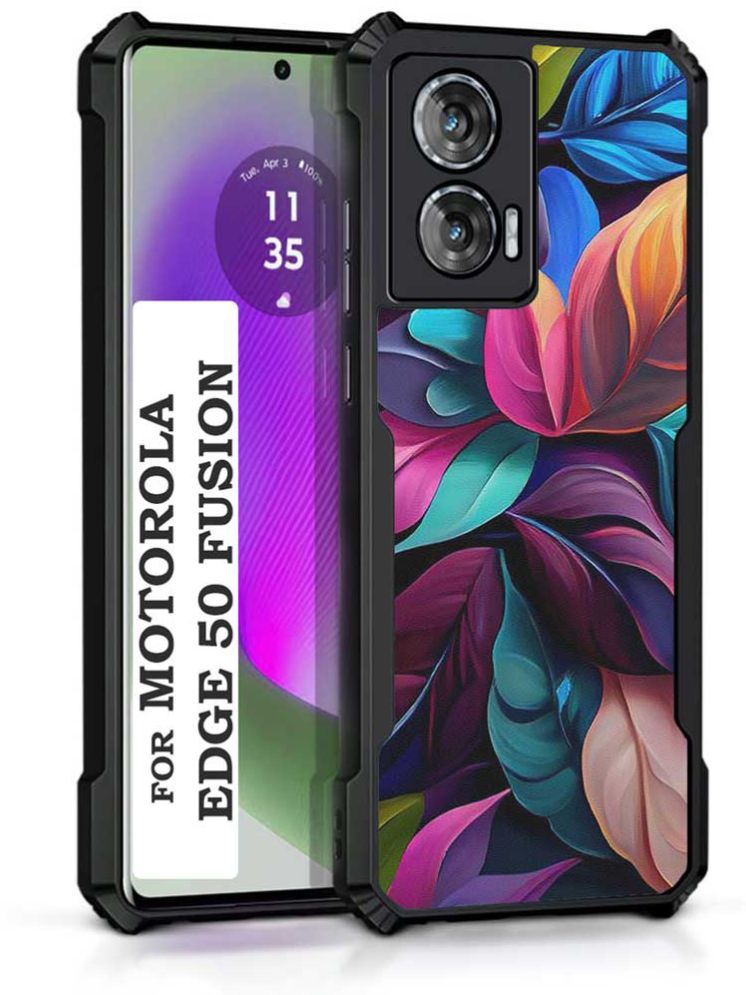     			COBERTA Multicolor Printed Back Cover Polycarbonate Compatible For Moto Edge 50 Fusion ( Pack of 1 )