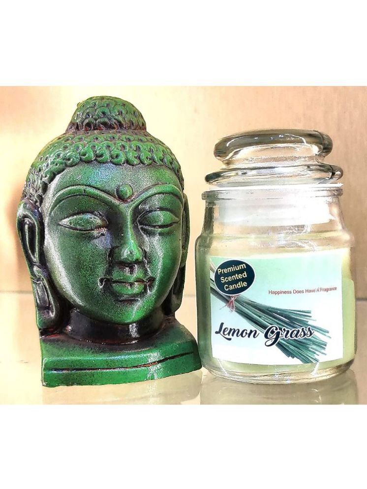     			Floish Green Lemongrass Jar Candle 9 cm ( Pack of 1 )